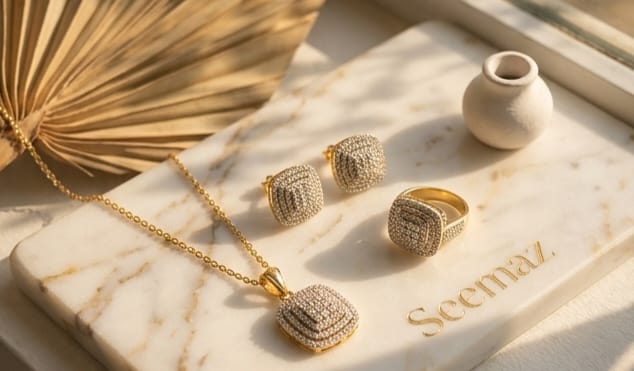 The Royalty Cushion Zirconia Jewelry Set